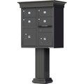 Florence Mfg Co Vital Cluster Box Unit w/Vogue Classic Accessories, 4 Mailboxes & 2 Parcel Lockers, Dark Bronze 1570-4T5VDBAF